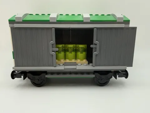 LEGO 3677 Green Container Toxic Waste Car Train Wagon Used As Is
