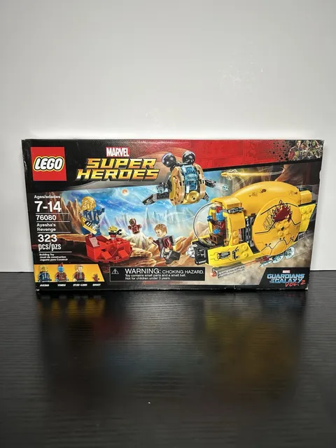 Sealed LEGO 76080 Marvel Super Heroes Ayesha's Revenge Set Retired Box Wear