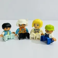 LEGO DUPLO Lot 4 Figures Airport Space Minifigures People Preschool Toys