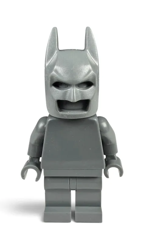 Official LEGO - Dark Bluish Gray Monochrome Prototype DC Batman Minifigure  Rare