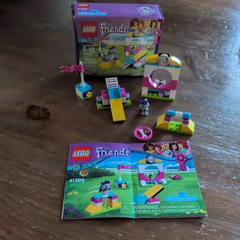 LEGO Friends Puppy Playground 41303 Complete Set 62 Pieces Ages 5-12