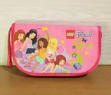 EUC Pink Lego Friends Mini Figure Travel Play Case/clutch with strap 9"×5" 