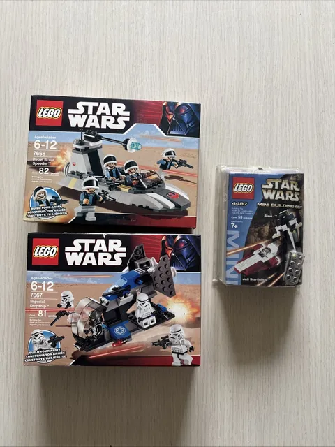 Star Wars LEGO 7667 Imperial Dropship & 7668 Rebel Scout Speeder 4487 Mini Set