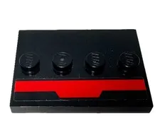 LEGO Star Wars First Order Star Destroyer 75190 3x4 Black Tile Red Stripe