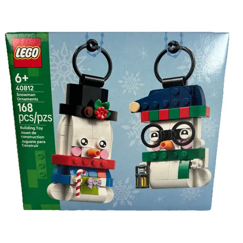 Lego Snowman Christmas Ornaments Set 40812  Sealed NIB