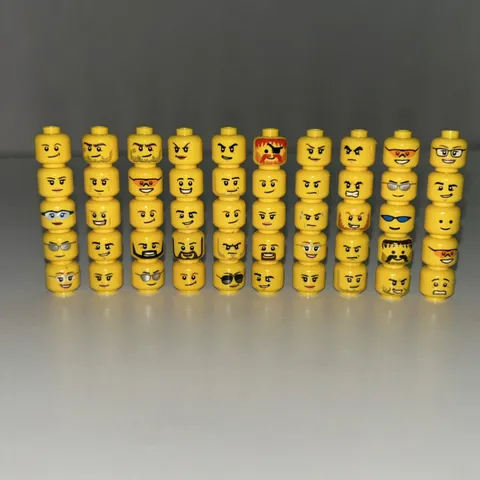LEGO Minifigure Heads - Bulk Lot of 50