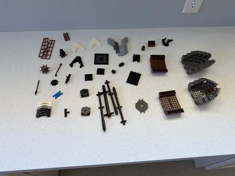 Lot of LEGO Pirate Ship Parts – Various Pieces, ~60 Total, All New