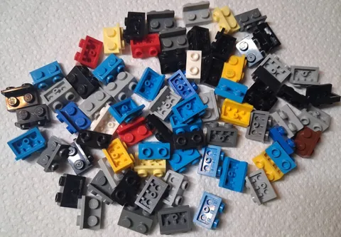 M-1 Lego Lot 74 Assorted Bracket & Inverted 2 Type Assorted Colors 99781 99780