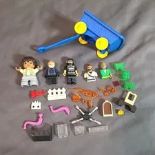 LEGO Plus others Lot, Figures Trailer 1-lb+ Bagged Bricks, Parts, Wheels, Pcs.