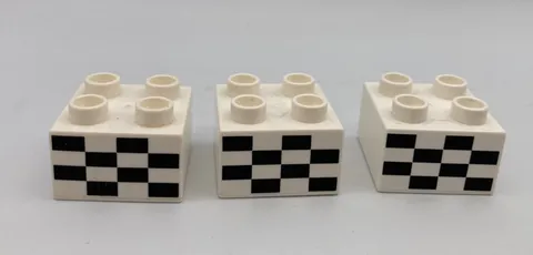 Lego Duplo Building Block Specialty Replacement Disney Cars 3X RACE WHITE/BLACK