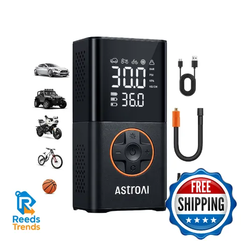 Astroai L7 Tire Inflator Portable Air Compressor Cordless Mini Bike Pump