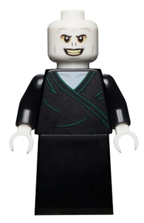 LEGO Harry Potter Lord Voldemort White Head Black Robe Minifigure HP197