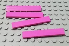 LEGO Lot of 4 Dark Pink 1x6 Smooth Girls Friends Tile Pieces