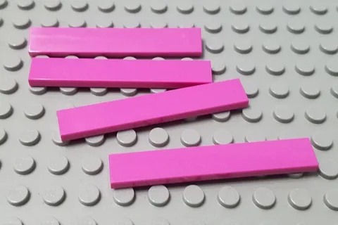 LEGO Lot of 4 Dark Pink 1x6 Smooth Girls Friends Tile Pieces