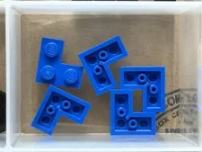 LEGO Parts - Blue Plate 2 x 2 Corner - No 2420 - QTY 5