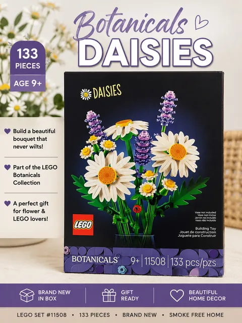 LEGO Botanicals Daisies 11508 Building Set 133 Pieces New Sealed Gift Decor