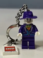 LEGO The Joker Minifigure Keychain DC Batman Toy Plastic Metal Character