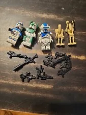 LEGO Star Wars 501st Clone Troopers & Battle Droids Minifigure Lot Of 5 