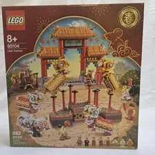 LEGO 80104 Chinese Lunar New Year Lion Dance Building Set - Retired - NEW Sealed