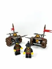 LEGO Castle Knights Kingdom 4806 Axe Cart – Lot of 2 Vintage 100% Complete