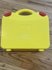 LEGO Yellow & Orange Plastic Carrying Case Storage Box With Dividers