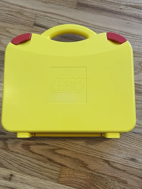 LEGO Yellow & Orange Plastic Carrying Case Storage Box With Dividers