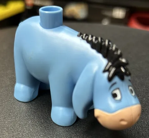 LEGO DUPLO EEYORE DONKEY Light Blue Pink Bow replacement figure Pooh Disney