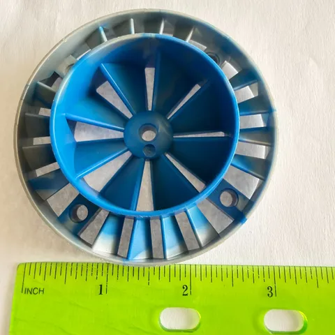 Lego EXO FORCE Blue/Pearl Lt Gray Marbled Engine LARGE TURBINE 10x10 Stud V2
