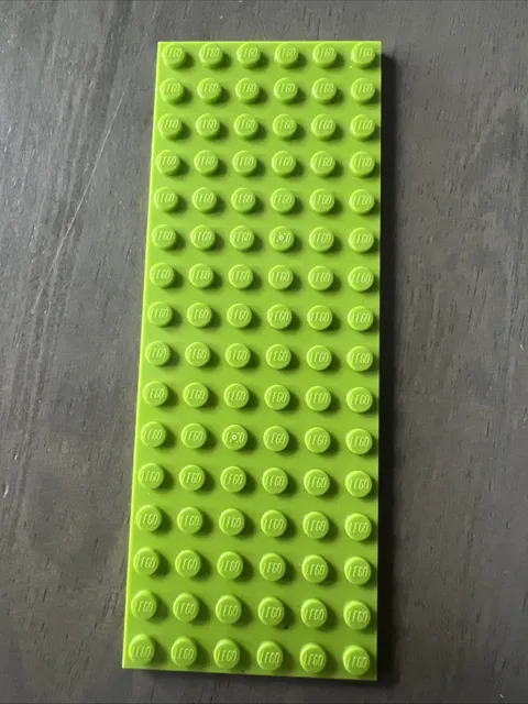 LEGO 3027 Lime Baseplate 6 x 16 - 1 Piece