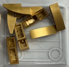 LEGO Brick, Slope, Curved 3 x 1, 50950, Metallic Gold, QTY 10 Free Shipping