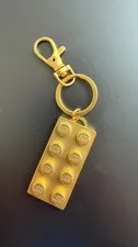 LEGO Gold Chrome Lego 2x4 Brick Keychain Keyring FIFA 2026 Exclusive