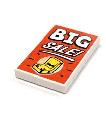 NEW Lego 2x3 Printed Tile - Big Sale! Store Sign - Shopping Street 11371