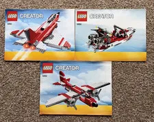 Lot of 3 LEGO Creator 5892 Sonic Boom Instruction Guide MANUAL ONLY *VERY GOOD*