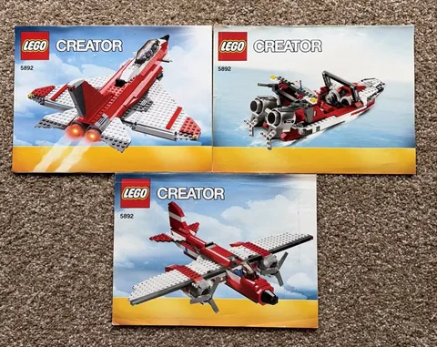 Lot of 3 LEGO Creator 5892 Sonic Boom Instruction Guide MANUAL ONLY *VERY GOOD*