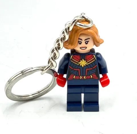 LEGO Marvel Super Heroes Captain Marvel 854064 Minifigure Keychain 2020 Used