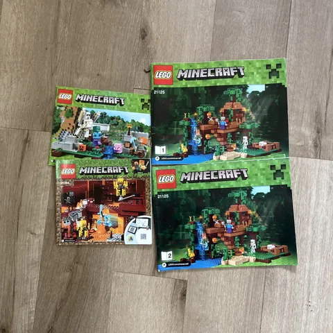 Lot LEGO  Minecraft  World - INSTRUCTIONS ONLY manuals retired 