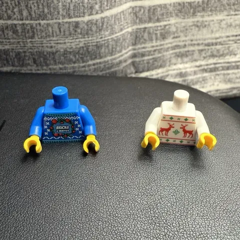 Lego bricks and Minifigs torsos