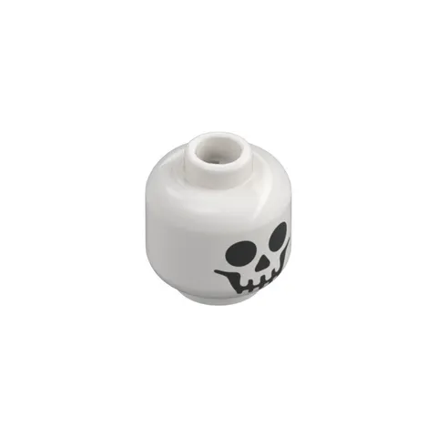 LEGO 5x Minifigure, Head with Black Standard Skull Pattern inv.617