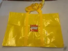 LEGO Large Yellow Tote Shopping Bag 20" x 30" Carrying Storage Double Handled