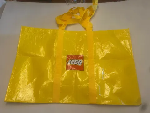 LEGO Large Yellow Tote Shopping Bag 20" x 30" Carrying Storage Double Handled