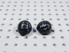 LEGO Lot of 2 Black Short Combed to Side Hair Minifig BJ