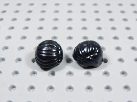 LEGO Lot of 2 Black Short Combed to Side Hair Minifig BJ
