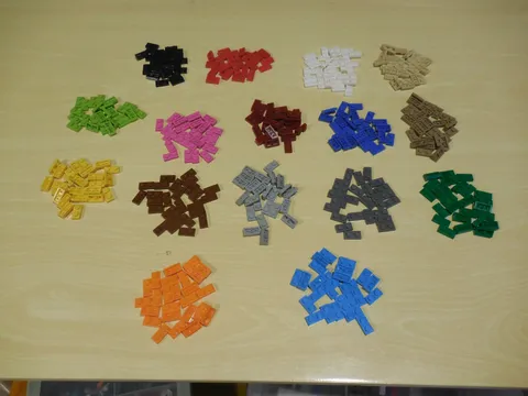 LEGO Lot of 400 1x2  3023 Plates Multiple Colors