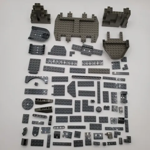 LEGO Gray Parts Large Lot 75+ pc VINTAGE Castle Wall Panels Star Wars MOC Parts