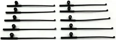 Lego 10 New Black Minifigure Utensil Fishing Rods / Pole 12L Pieces