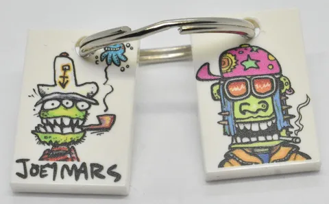JOEY MARS Captain Bill Punk Rocker Keychain Official LEGO Parts Custom Printed