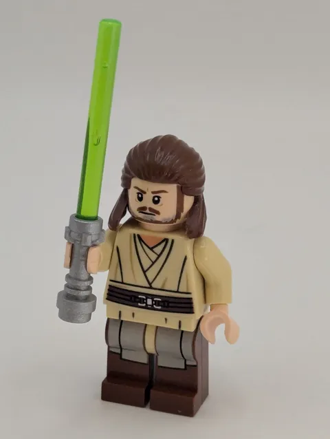 LEGO Star Wars Qui-Gon Jinn SW0810 Minifigure 75169 Green Lightsaber Genuine 