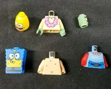 Lego Minifigure SpongeBob SquarePants Squidward Patrick Mr. Crabs Plankton Parts