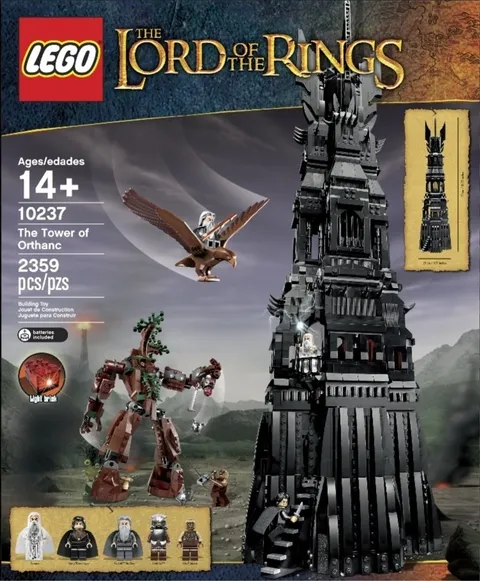 LEGO The Lord of the Rings 10237 Tower of Orthanc Complete Set