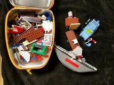Small Lot of Lego parts Including a Car & A Battleship 485